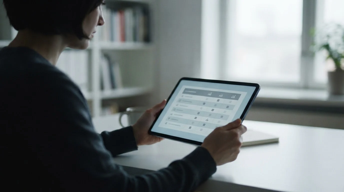 Vergleich von Wettanbietern auf einem Tablet-Bildschirm