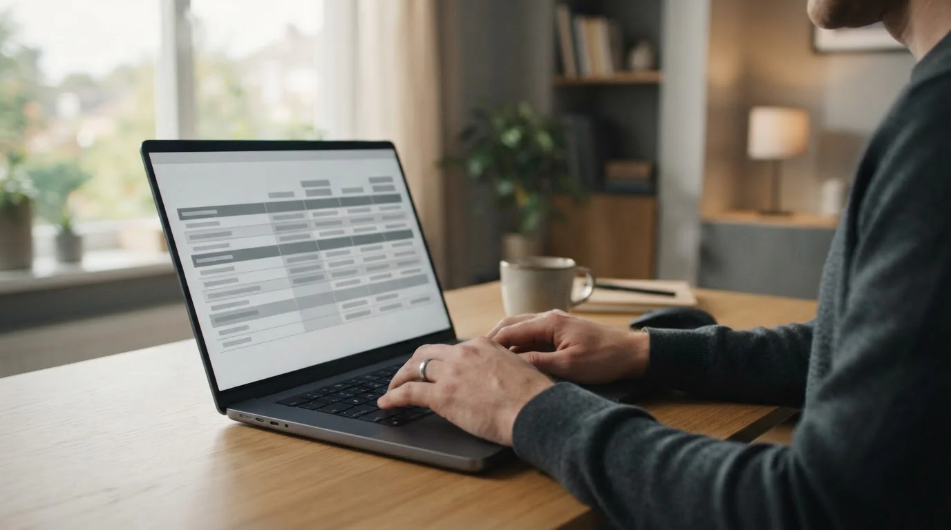 Vergleich von Wettanbietern auf einem Laptop-Bildschirm
